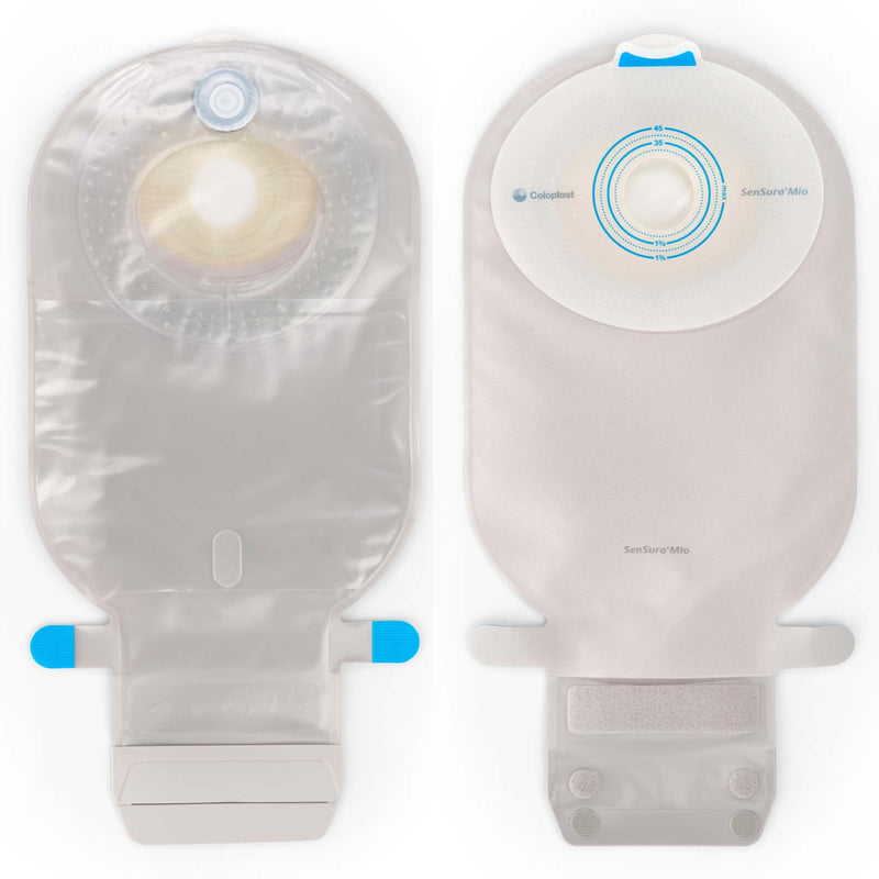 SenSura Mio Flat 1-Piece Transparent Ostomy Pouch, 28mm Stoma (Box of 10)
