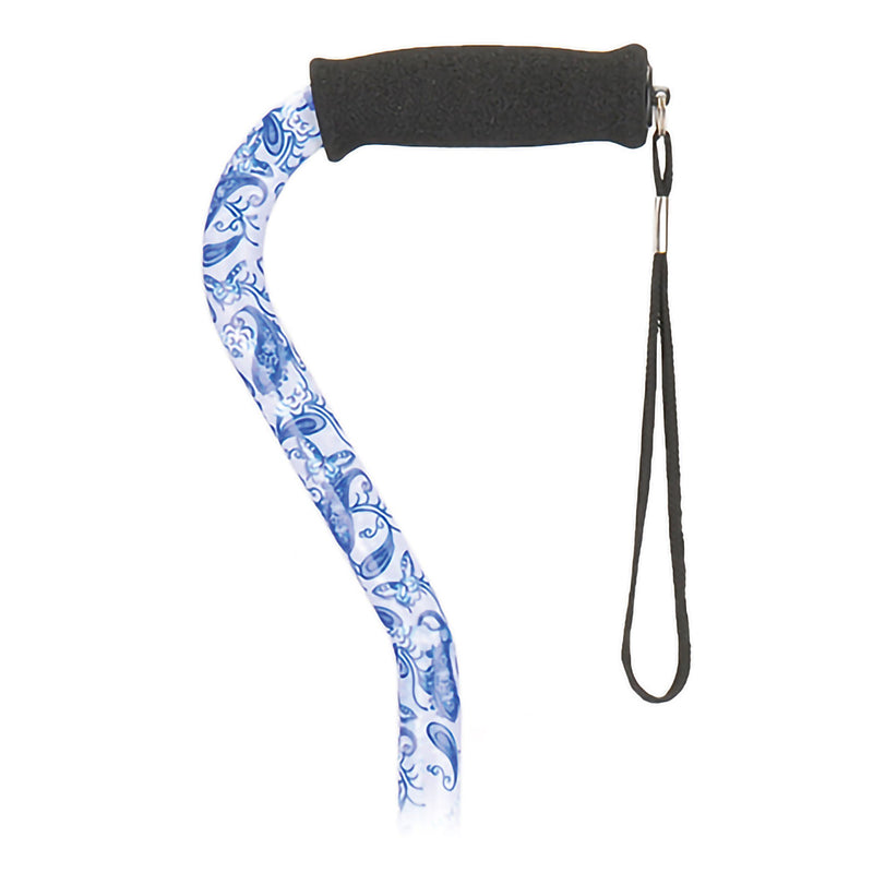 Nova Ortho-Med Offset Cane, 30 to 39 Inch Height, Blue Porcelain Pattern (Case of 2)