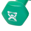 CanDo Vinyl Coated Dumbbell, Green, 3 lbs. (Each)