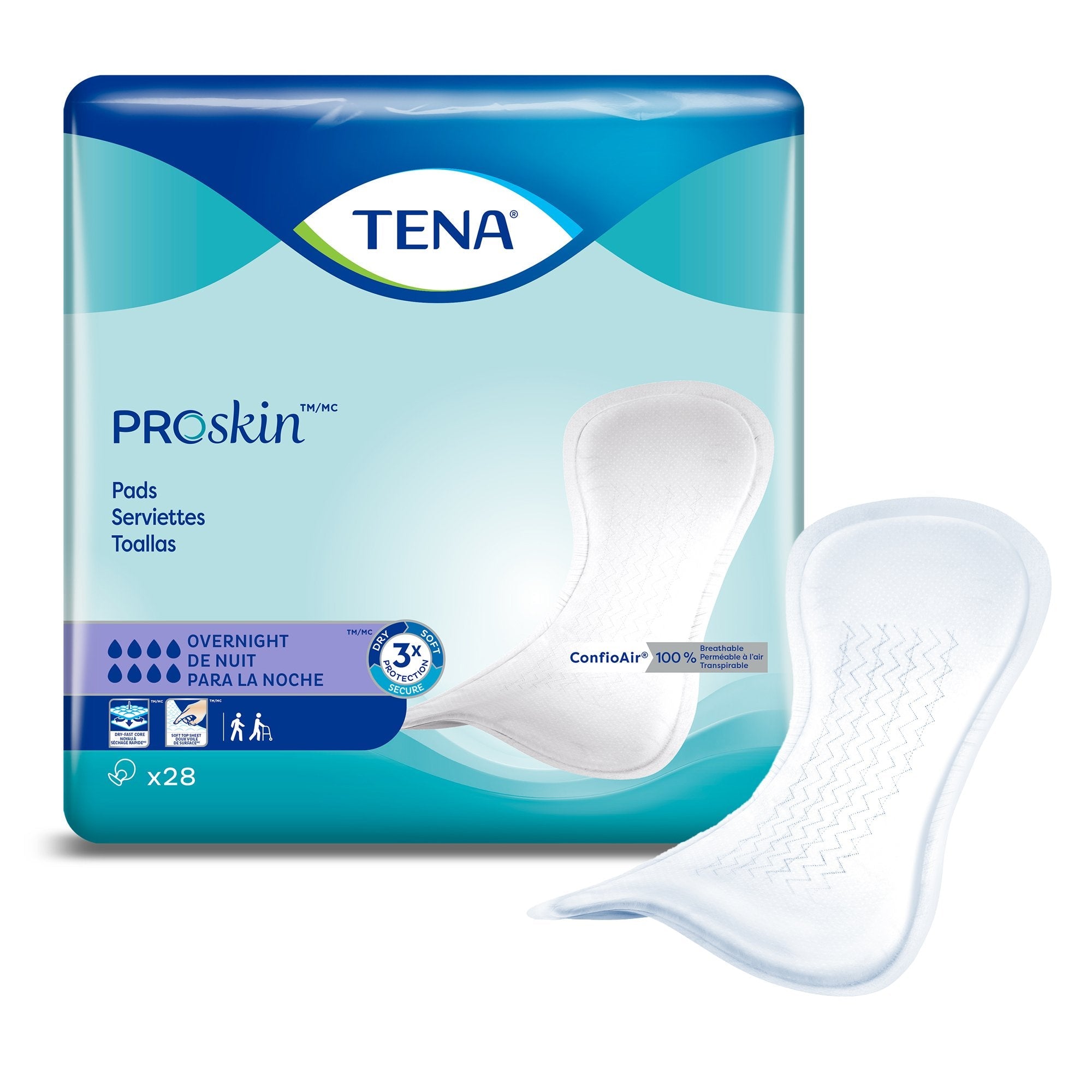Essity HMS North America Inc Tena ProSkin Overnight Incontinence Pads (84/CS) 