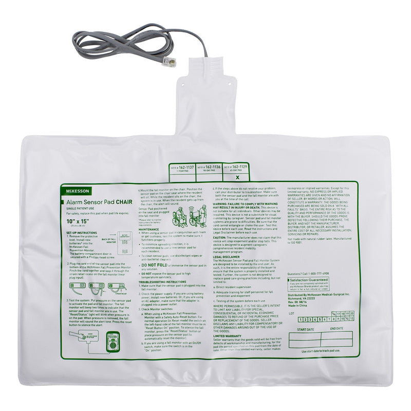 McKesson Brand McKesson Chair Alarm Sensor Pad, 10 x 15 Inch (50/CS) 
