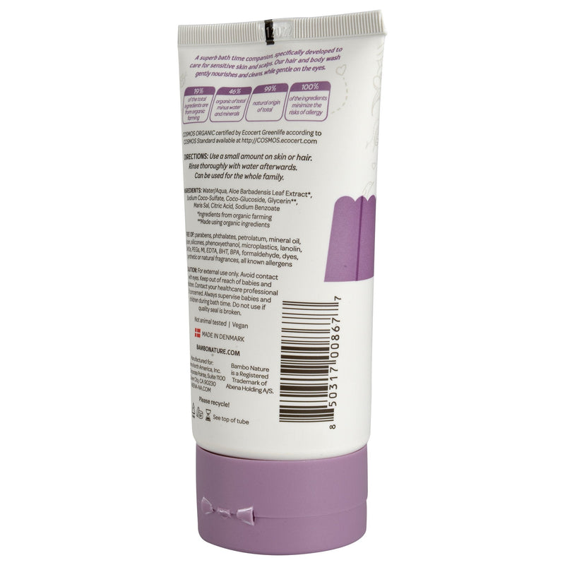 Abena North America Bambo Nature Bath Buddy Hair and Body Wash for Babies, Unscented, 5-ounce Tube (48/CS) 