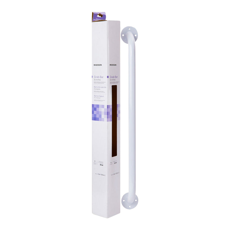 McKesson Wall Grab Bar, White Steel, 24-Inch Length (Case of 3)