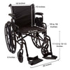 McKesson Lightweight Wheelchair, 18 Inch Seat Width (Each)