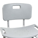 McKesson Removable Back Aluminum Bath Bench, 15.5 – 19.5 Inch, Gray (Case of 4)