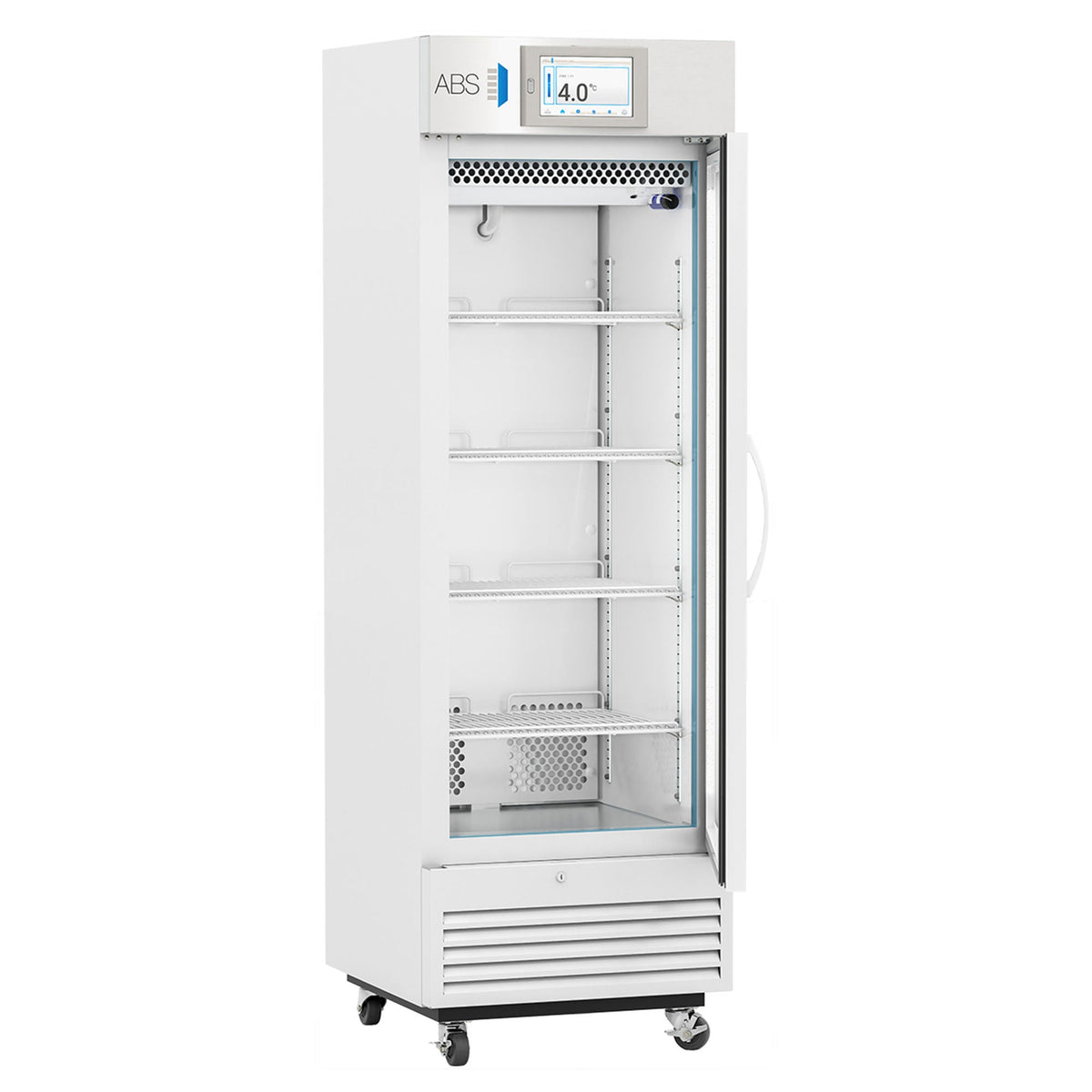 Premium Upright Refrigerator ABS Laboratory Use 16 cu.ft. 1 Glass Swing Door Cycle Defrost (Each)