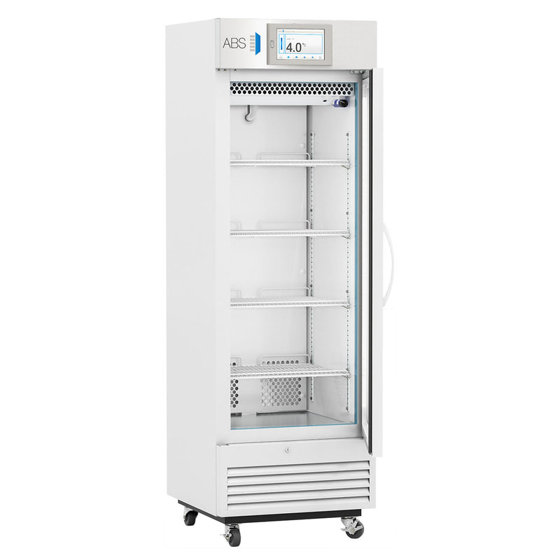 Premium Upright Refrigerator ABS Laboratory Use 16 cu.ft. 1 Glass Swing Door Cycle Defrost (Each)