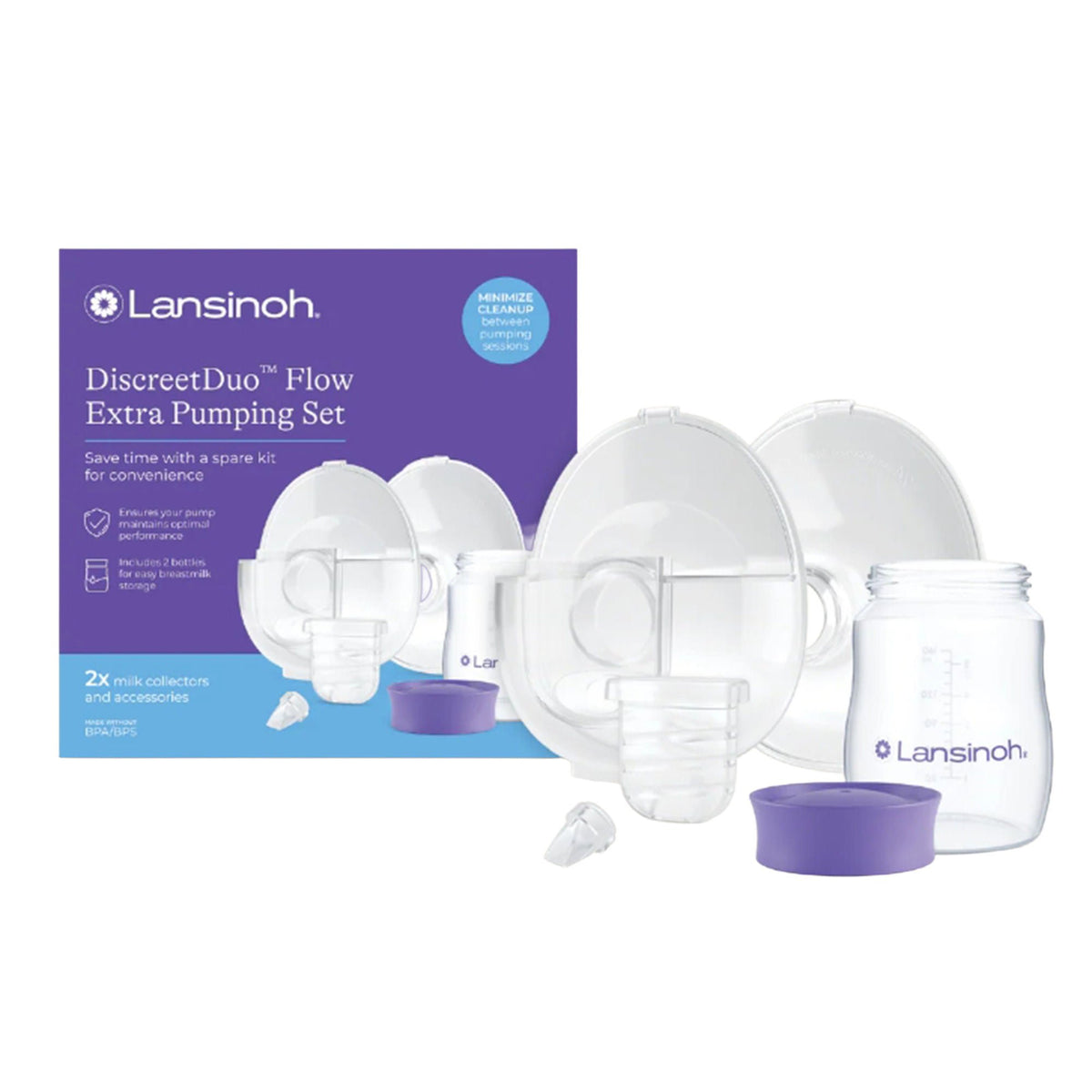 Extra Pumping Set Lansinoh DiscreetDuo Flow For DiscreetDuo FLOW Pump Only (Case of 24)