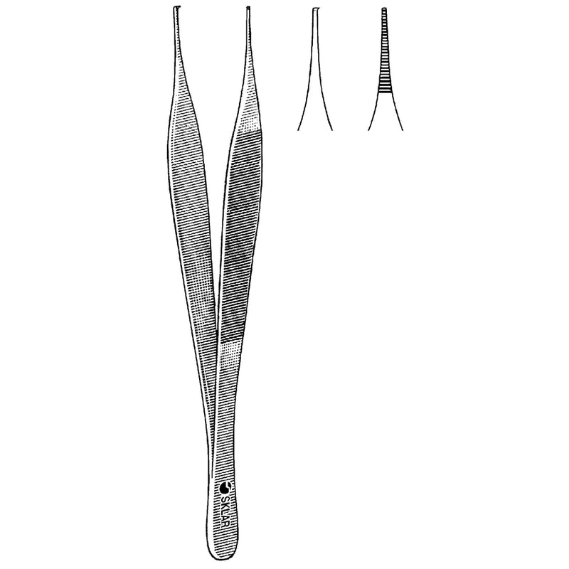 Sklar Adson Micro Tissue Forceps - 7", Straight, 1x2 Teeth - 98-2057
