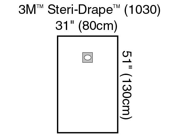 Solventum Corporation 3M Steri-Drape Sterile Aperture EENT Drape, 31 x 51 Inch (40/CS) 