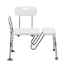 Drive DeVilbiss Healthcare Splash Defense Knocked Down Bath Transfer Bench, 17½ – 22½ Seat Height