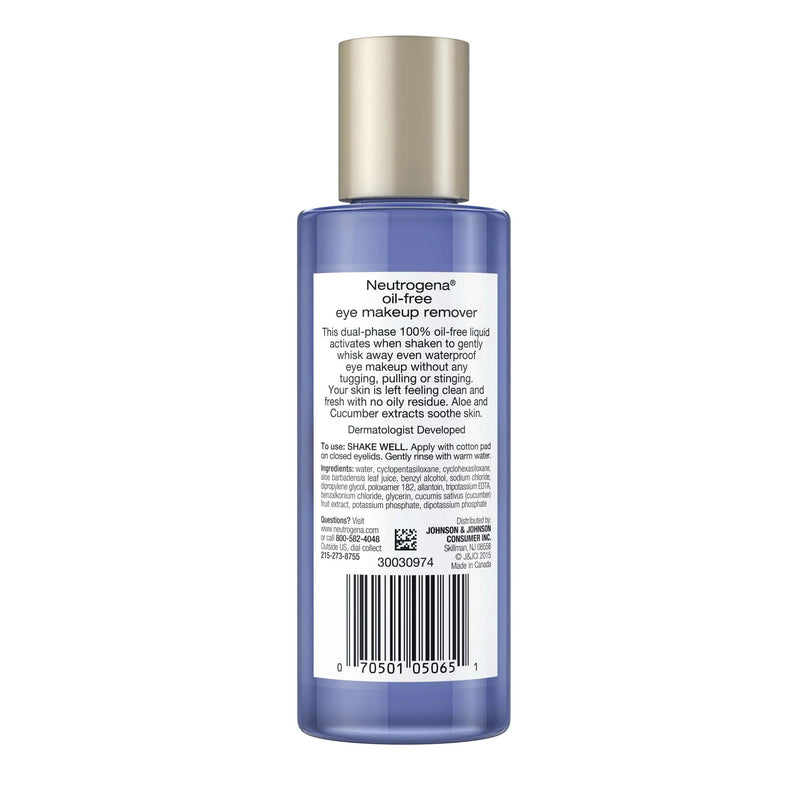 Eye Makeup Remover Neutrogena Oil-Free Liquid 5.5 oz. Bottle Scented