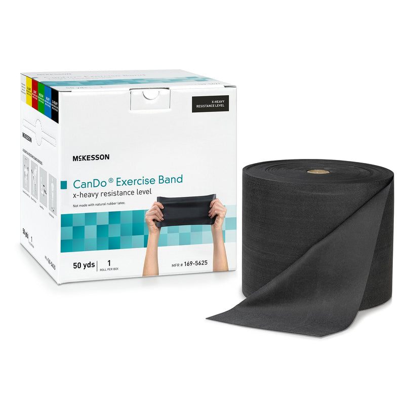 McKesson Brand McKesson CanDo Exercise Extra-Heavy Resistance Band, Black, 5 Inch x 50 Yard 