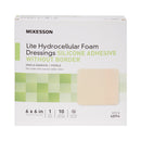 McKesson Brand McKesson Lite Hydrocellular Foam Dressing w/ Silicone Adhesive w/o Border, 6 x 6 (200/CS) 