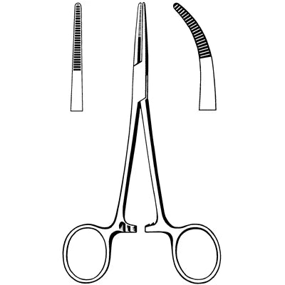 Merit Kelly Hemostatic Forceps - 5-1/2", Curved - 97-442