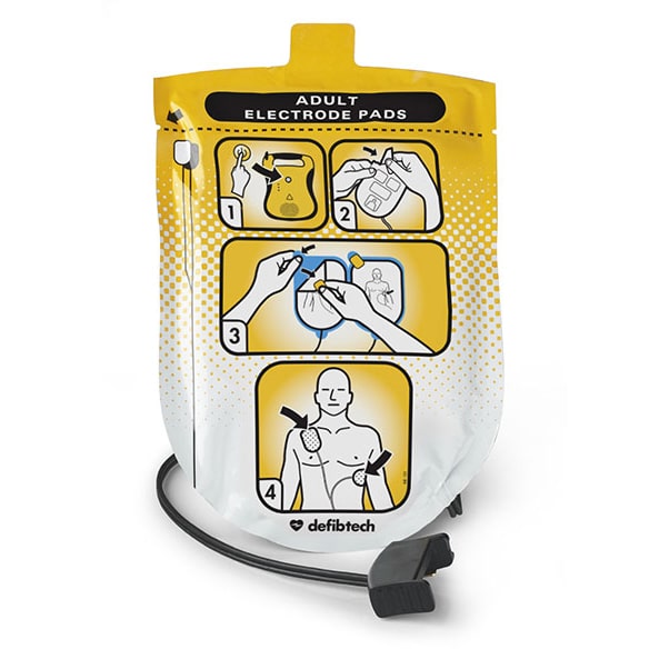 Defibtech Adult Defibrillation Pads (1 Pair)  For Lifeline VIEW/ECG AEDs