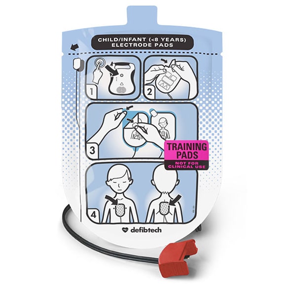 Defibtech AED Training Pads  1 Pediatric Set plus Connector