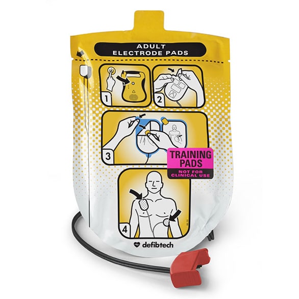Defibtech AED Training Pads  1 Adult Set plus Connector