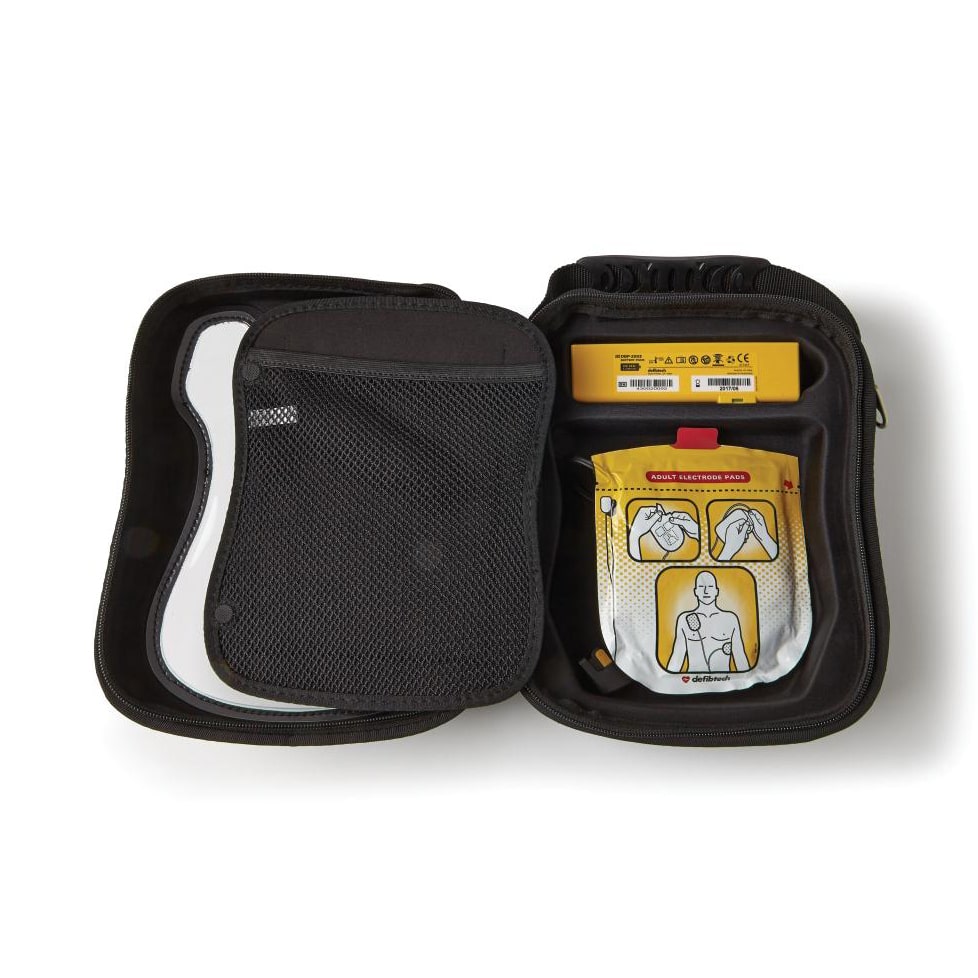 Defibtech Lifeline VIEW/ECG AED Soft Carrying Case with accessories