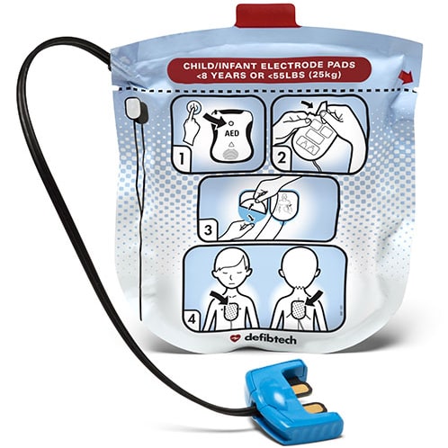 Defibtech Pediatric Defibrillation Pads (1 Pair)  For Lifeline VIEW/ECG AEDs