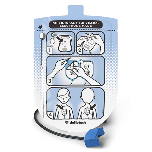 Defibtech Pediatric Defibrillation Pads (1 Pair)  For Lifeline AED/AUTO
