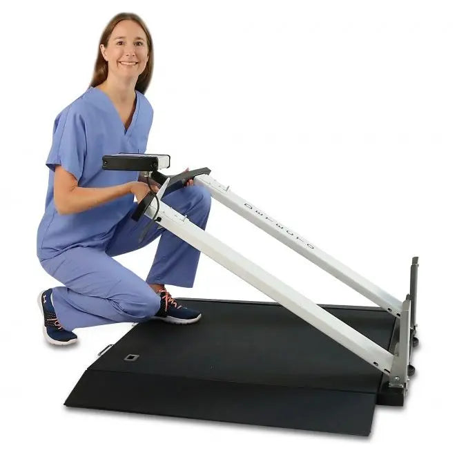 Detecto 6560 Portable Wheelchair Scale with Handrail - Collapse Demo