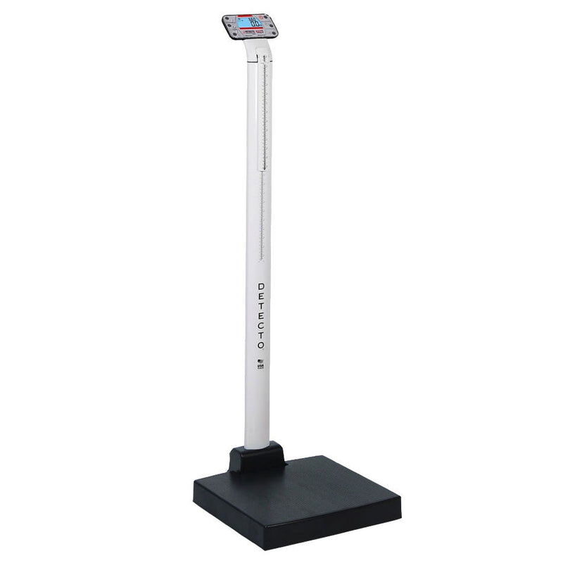 Detecto Apex Digital Clinical Scale with Mechanical Height Rod  Scale with Welch Allyn LXI Connectivity and AC Ada