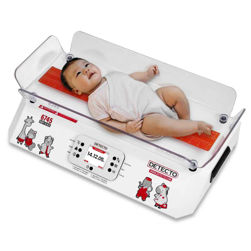 Detecto Digital Baby Scale - Side View in Use