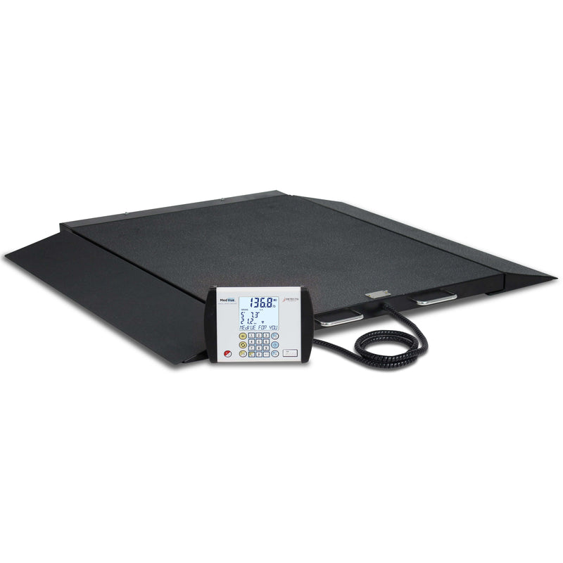 Detecto Digital Portable Bariatric Wheelchair Scale  With Bluetooth/WiFi and AC Adapter