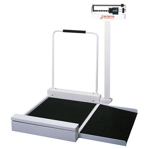 Detecto Heavy-Duty Stationary Mechanical Wheelchair Scale  Model 495 - Imperial Beam
