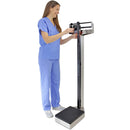 Detecto Stainless Steel Weigh Beam Physician Scale - nurse with scale