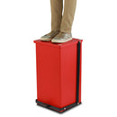 Detecto Step-On Epoxy Waste Receptacle - Red Durability