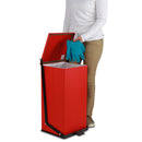 Detecto Step-On Epoxy Waste Receptacle - Red In Use