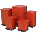 Detecto Step-On Epoxy Waste Receptacle  Red - 100 Quart