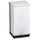 Detecto Step-On Epoxy Waste Receptacle - White Close-Up