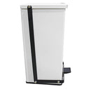 Detecto Step-On Epoxy Waste Receptacle - White Side