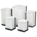 Detecto Step-On Epoxy Waste Receptacle  White - 100 Quart