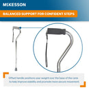 McKesson Aluminum Offset Cane, 30 – 39 Inch Height (Case of 6)
