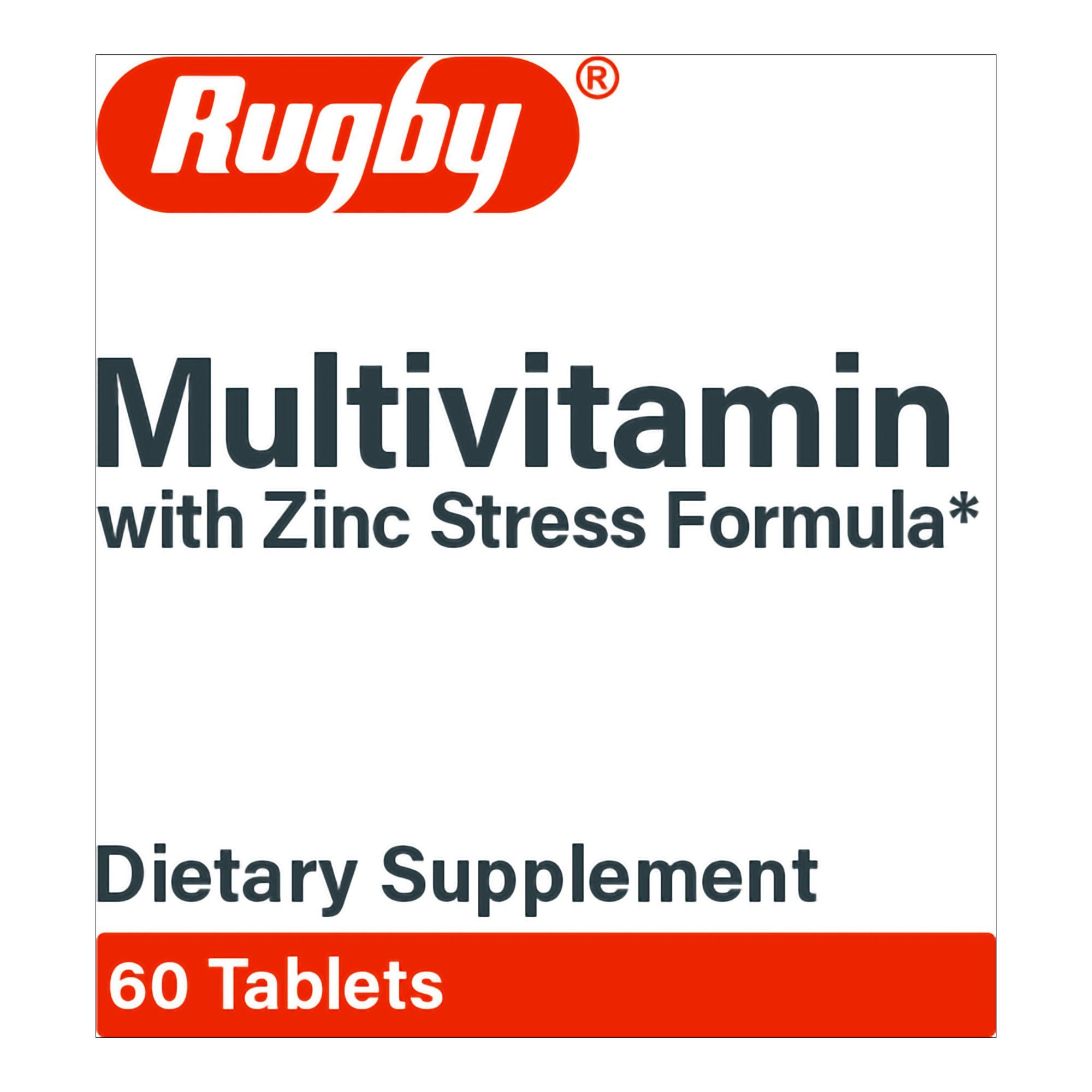 Rugby Multivitamin with Zinc Stress Formula (Bottle of 60) 