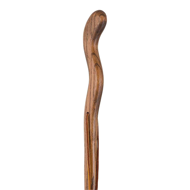 Mabis Healthcare Brazos Twisted Oak Ergonomic Fitness Handcrafted Walking Stick, 58-Inch 