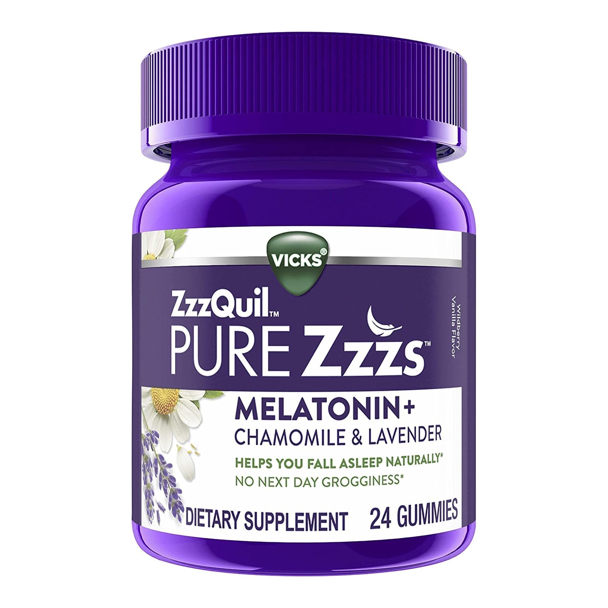 Procter & Gamble ZzzQuil Pure Zzzs Melatonin + Chamomile & Lavender Gummies, Wildberry Vanilla 