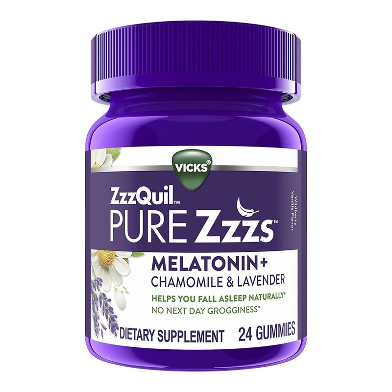 Procter & Gamble ZzzQuil Pure Zzzs Melatonin + Chamomile & Lavender Gummies, Wildberry Vanilla 