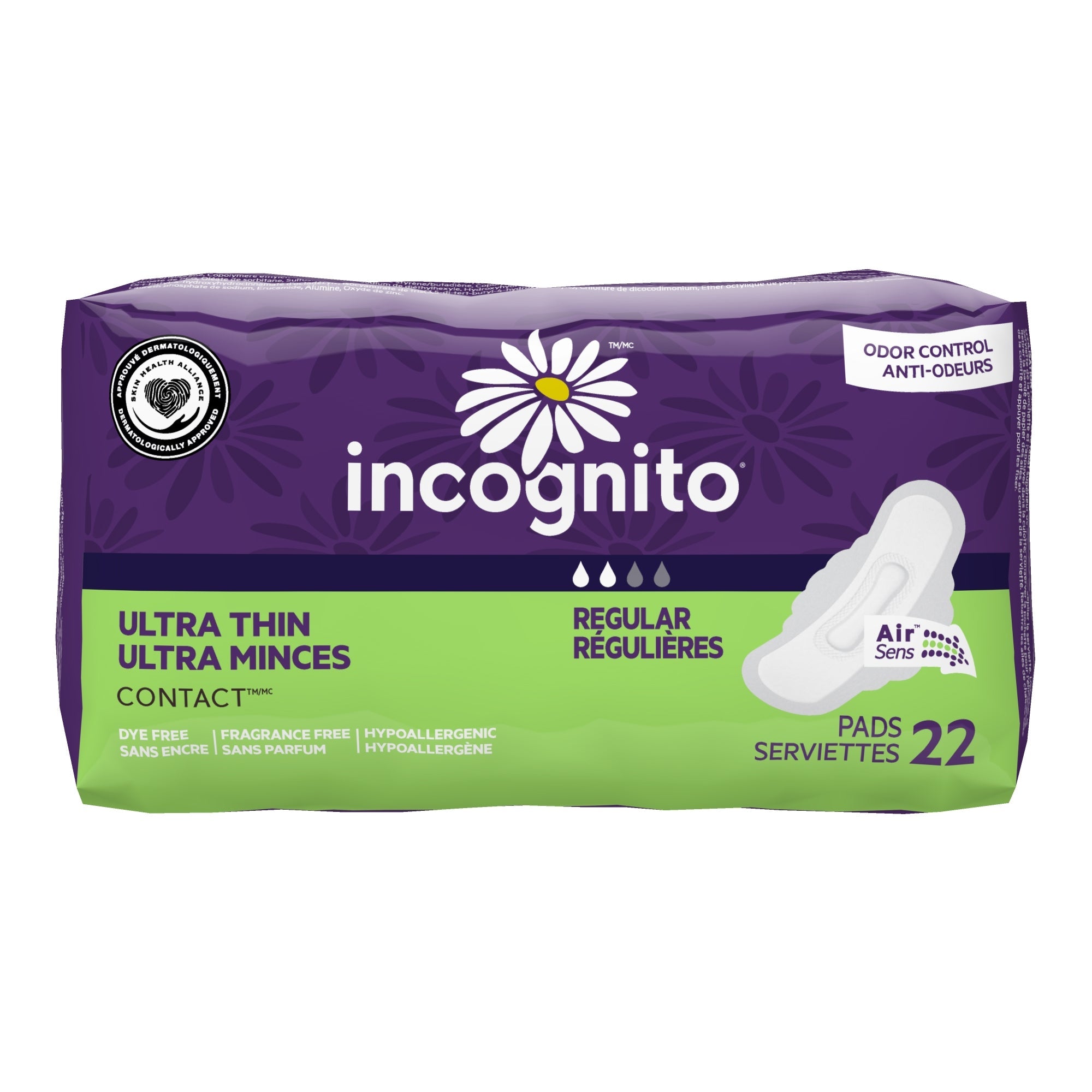First Quality Products LLC Feminie Pad Incognito Ultra Thin Regular with Wings Regular Absorbency (176/CS) 