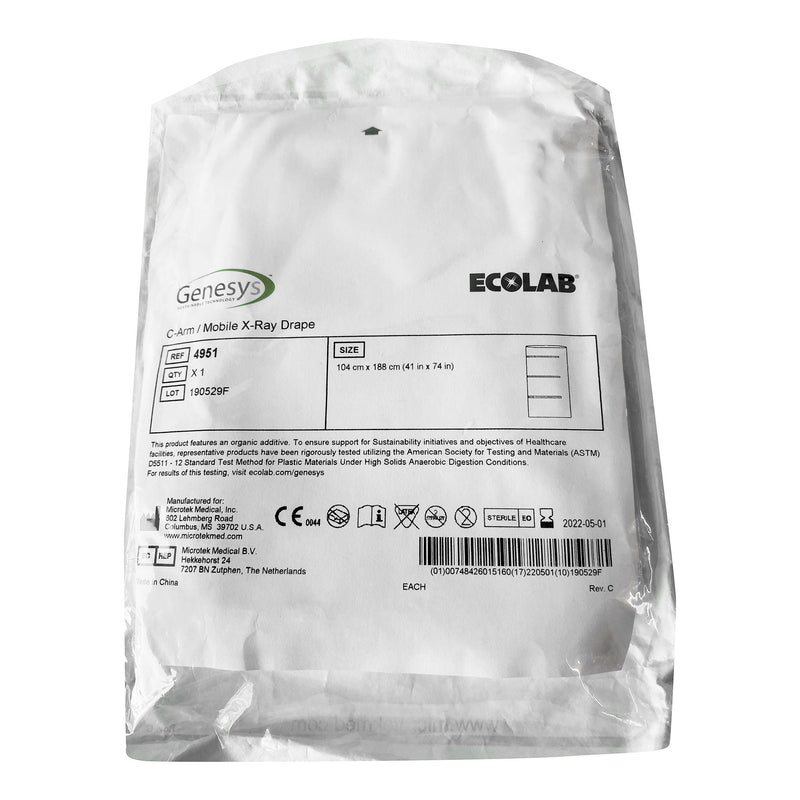 Genesys/Ecolab / Mobile X-Ray Drape for C-Arm Imaging Equipment, 41 x 74 Inch (Case of 20)