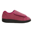 Silverts Women's Double Extra Wide Easy Closure Slippers, Dusty Rose, Size 10 
