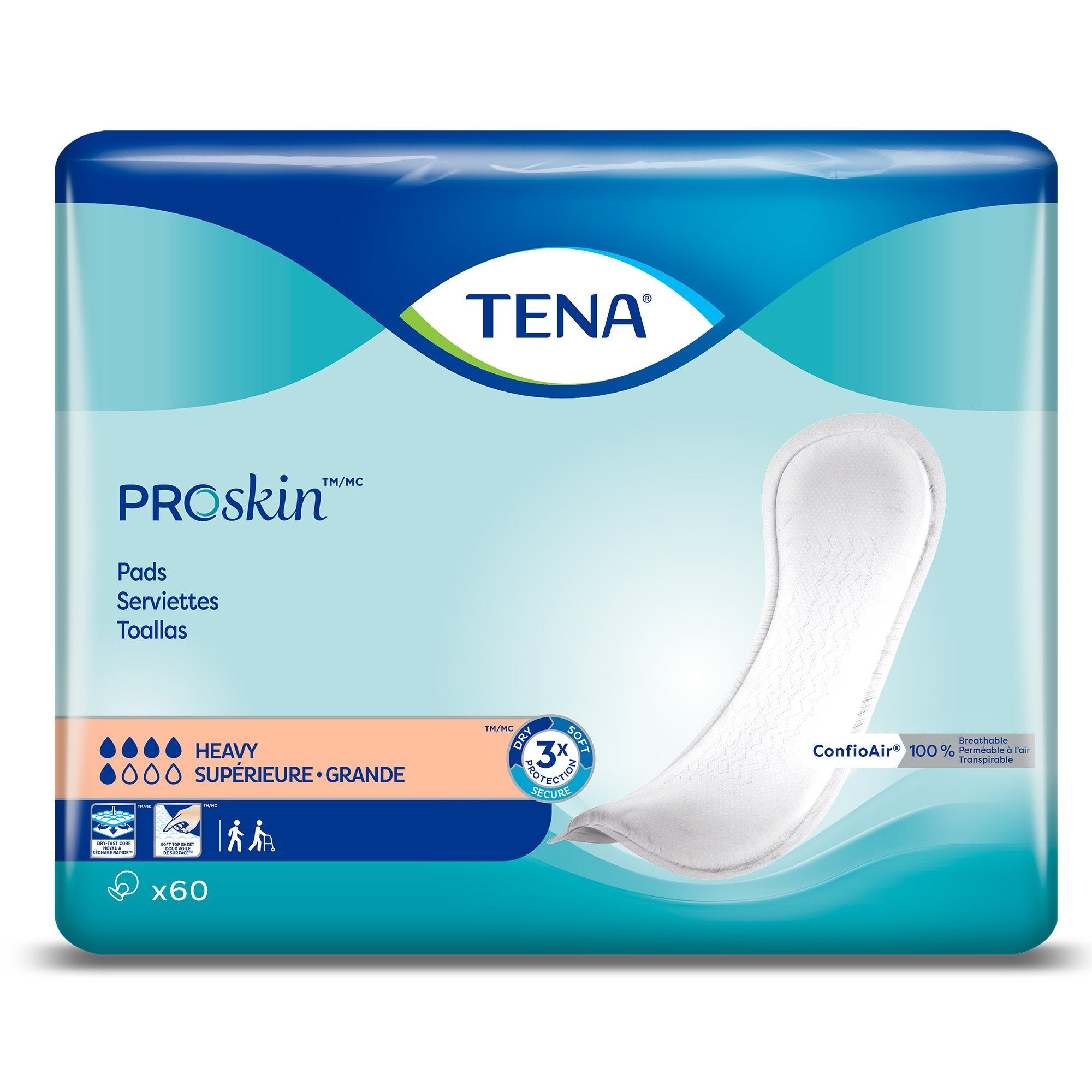 Essity HMS North America Inc TENA Bladder Control Pads, Heavy Absorbency (180/CS) 