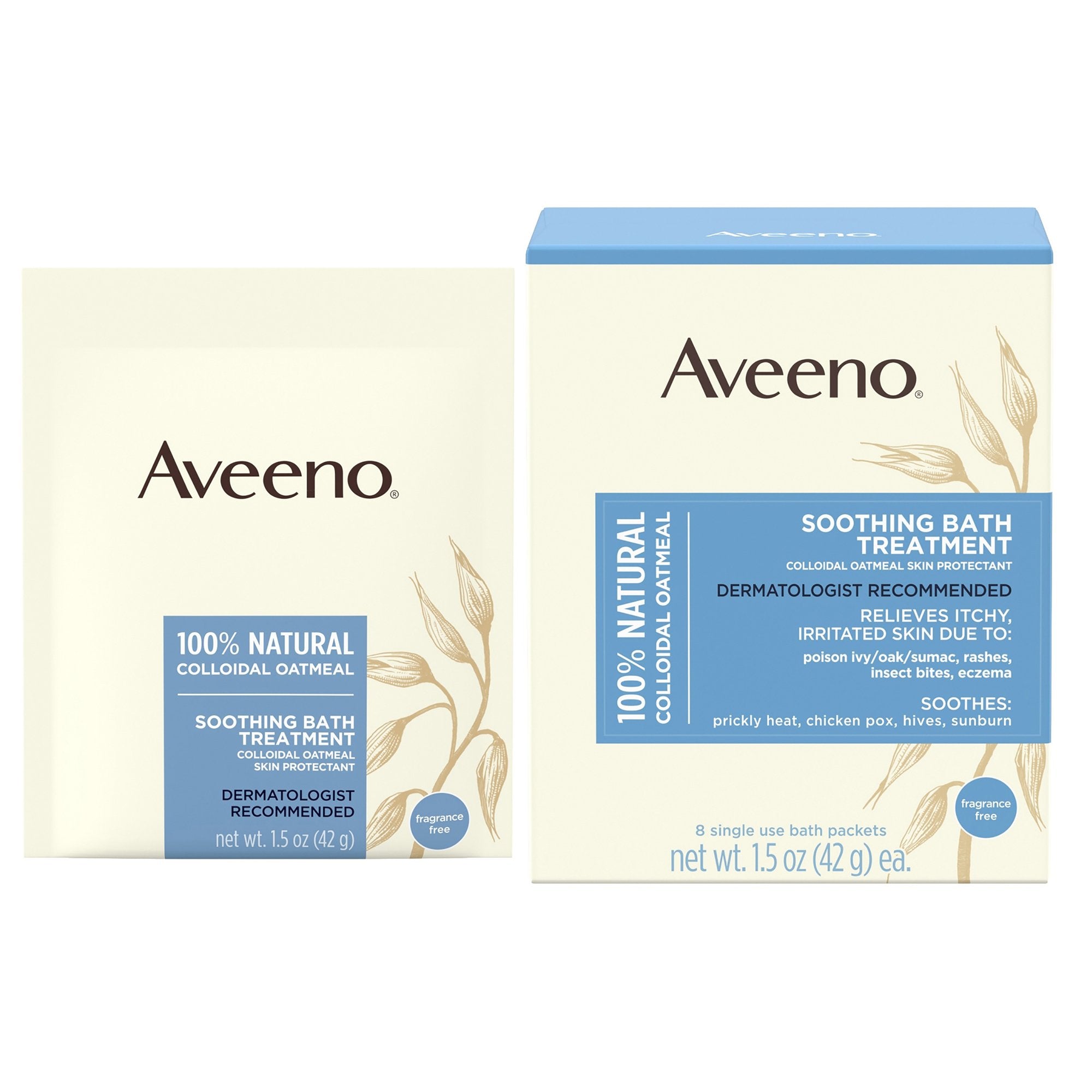 Kenvue Brands LLC Aveeno Soothing Bath Treatment Packets Fragrance Free (192/CS) 