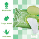 McKesson Flushable* Wet Wipes - Unscented, 48 Wet Wipes per Pack (Case of 576)