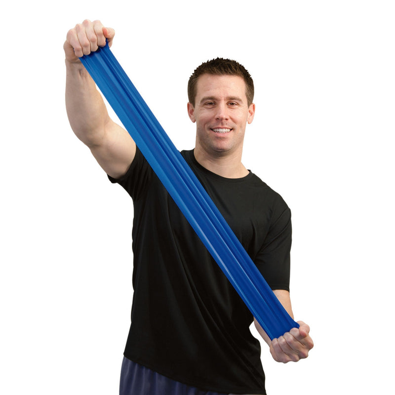 Fabrication Enterprises Sup-R Band Exercise Resistance Band, Blue, 5 Inch x 50 Yard, Heavy Resistance 