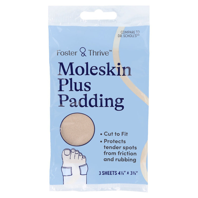 Foster & Thrive Moleskin Plus Padding (Pack of 3)